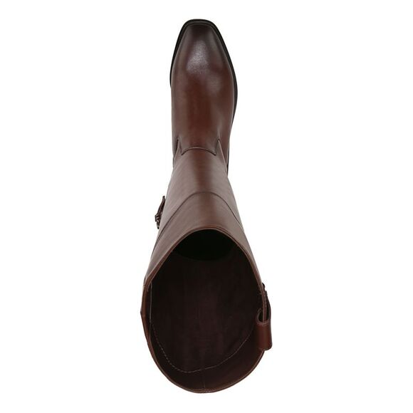 NWT SAM EDELMAN Womens Brown Drina Almond Block Heel Leather Riding Boot 8 M - Picture 3 of 5